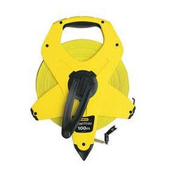 Рулетка Stanley PowerWinder Fiberglass, геодезична, відкритий корпус, 100 м х 12.7 мм (2-34-777)