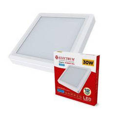 Світильник настінно-стельовий світлодіодний накладний квадратний Electrum 30 W 4000 К KVANT B-LD-1969