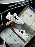 Жіночі кросівки кеди Adidas Forum Low 84 New White Black Gum весна-осінь повсякденні. Живе фото, фото 4