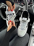 Жіночі кросівки кеди Adidas Forum Low 84 New White Black Gum весна-осінь повсякденні. Живе фото, фото 5