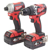 Професійний набір акумуляторного інструменту Milwaukee M18 CBLPP2A-402C : шурупокрут, гайкокрут, фото 3