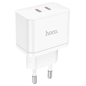 Мережевий зарядний пристрій Hoco N29 Triumph 2 USB-C/PD35W, White (782168)