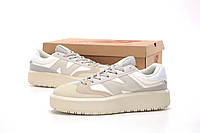 Женские кроссовки New Balance CT302 White Beige (светлые) стильные на платформе Y14345