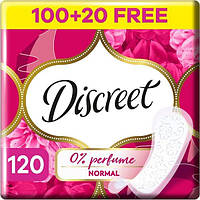 Ежедневные гигиенические прокладки Discreet Normal без запаха 120шт