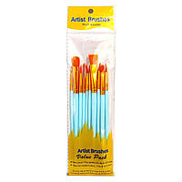 Набір із 10 шт. пензлів для бодіарту Artist Brushes блакитні