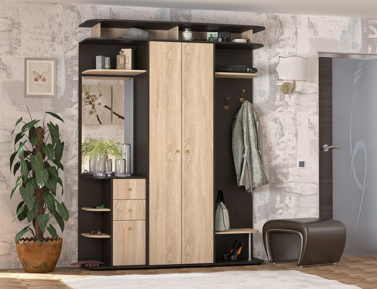 Передпокій Блюз Мебель Сервіс Венге темний Дуб самоа, фото 1