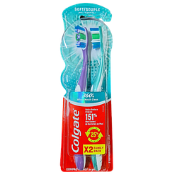 Зубна щітка Colgate 360° Clean (Soft), (1+1) шт