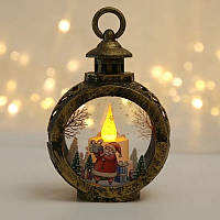 Новогодняя Рождественская лампа ночник светильник с подстветой +батарейки 12 х 8.5 см