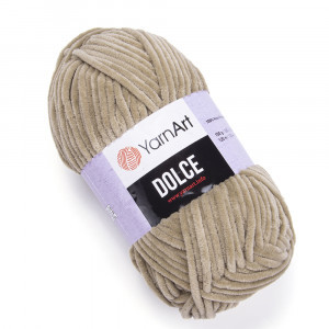 Пряжа плюшева YarnArt Dolce, Бежевий №798, (Ярнарт Дольче) 100гр., 120м. нитки для в'язання