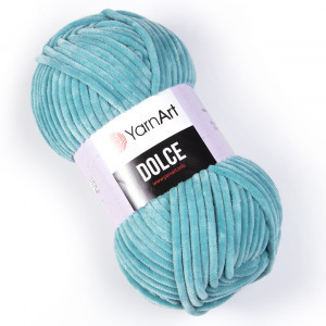 Пряжа плюшева YarnArt Dolce, Бірюзовий №770, (Ярнарт Дольче) 100гр., 120м. нитки для в'язання