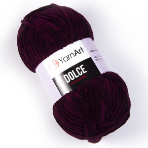 Пряжа плюшева YarnArt Dolce, Баклажан №780, (Ярнарт Дольче) 100гр., 120м. нитки для в'язання
