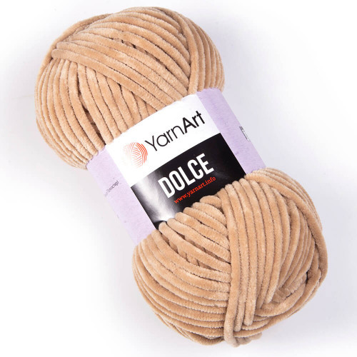 Пряжа плюшева YarnArt Dolce, Беж №747, (Ярнарт Дольче) 100гр., 120м. нитки для в'язання
