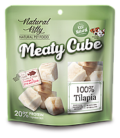 Кубики лакомства для собак и кошек Natural Kitty Meaty Cube 100% Tilapia натуральная тилапия 50г (SNK21009)