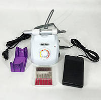 Машинка для маникюра фрезер Pro Nail Drill белый / Фрезер с насадками для маникюра / Фрезер HG-467 для