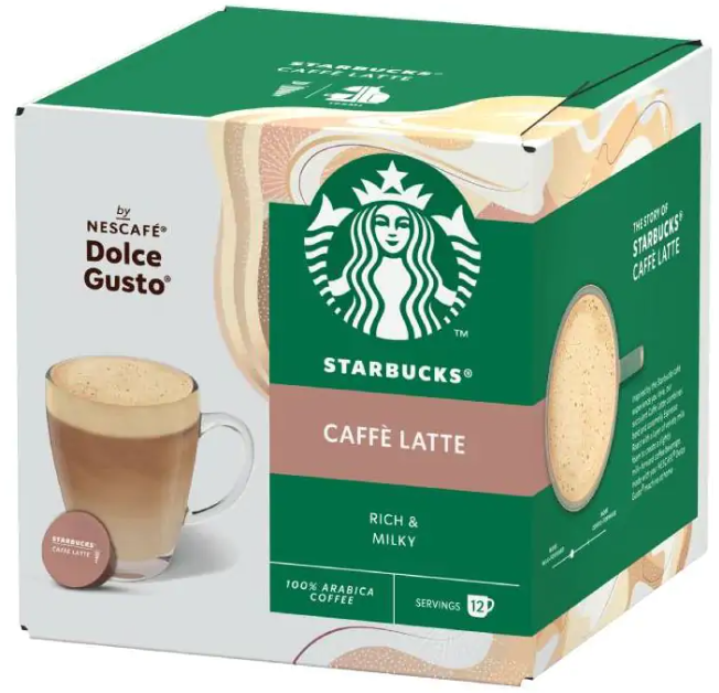 Кава в капсулах Дольче Густо - Dolce Gusto Starbucks AU LAIT CAFFE LATTE