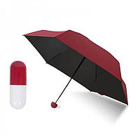 Мини зонт mybrella / Капсульный зонтик / Компактный зонт / Карманный мини зонт. QY-932 Цвет: красный