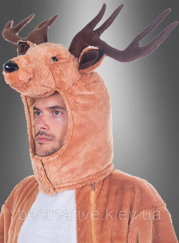 Маска голови оленя з рогами та хвіст (без костюма)