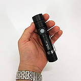 Тактичний ліхтар ручний Bailong BL-518-T6, Ручний ліхтар з 18650 акумулятором cob TE-53, фото 7