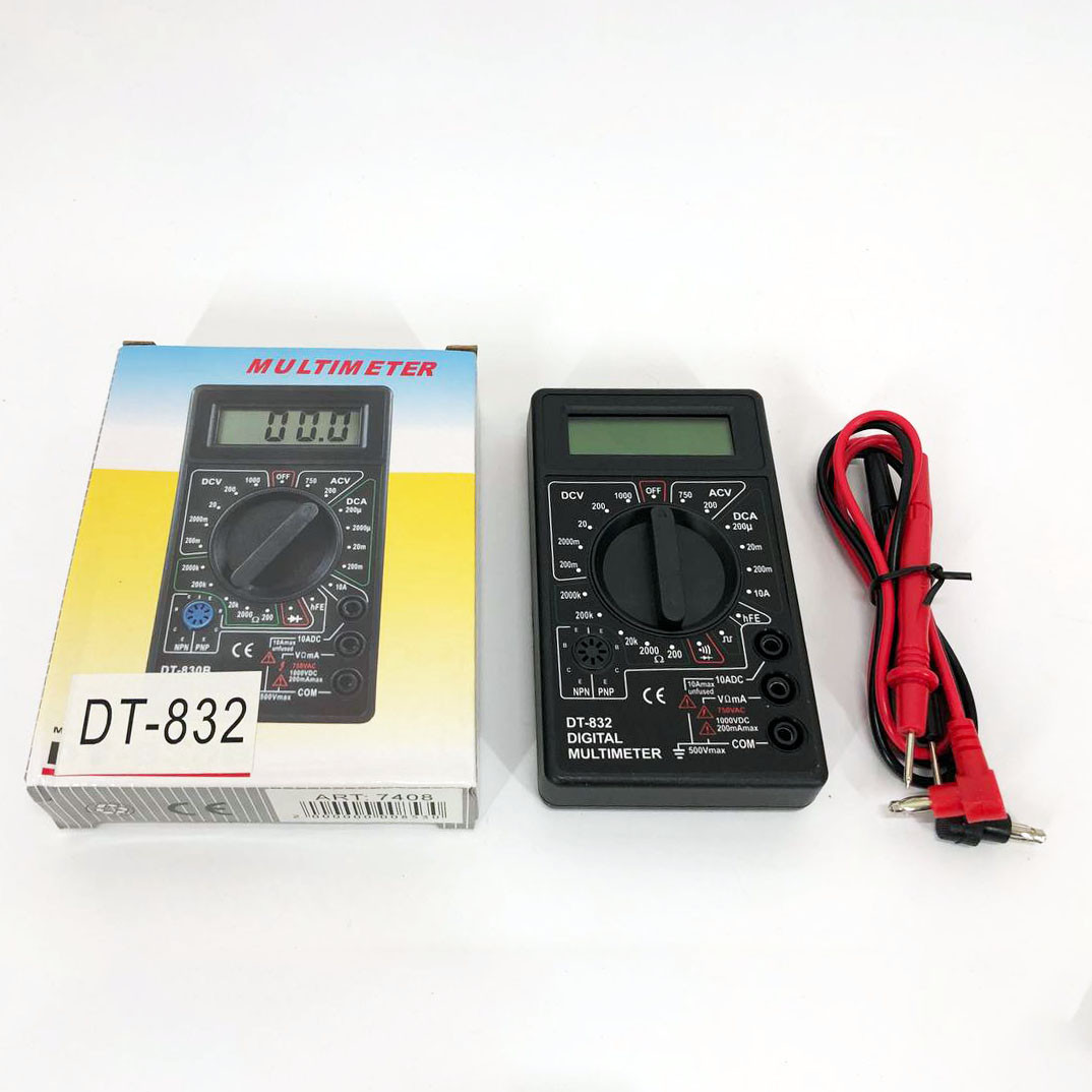 Тестер професійний Digital DT-832, Цифровий вимірювач напруги та опору, Мультиметри портативні LP-70, фото 1