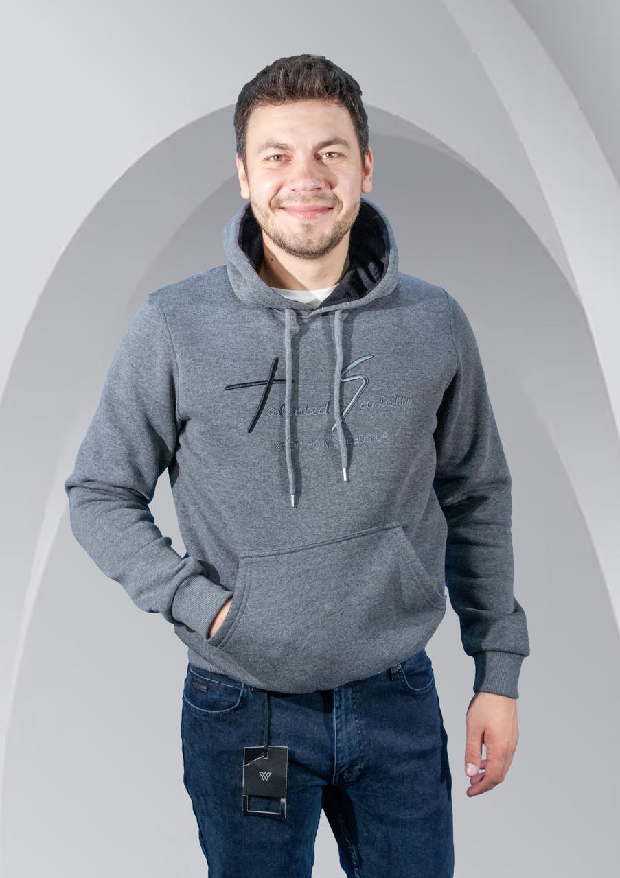 Толстовка Red-Down тепла чоловіча L-XXXL арт.1556-1, Сірий, XXXL, 54 L, 48, Темно-сірий