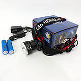 Ліхтар на голову для бігу, Акумуляторний ліхтар на голову із зарядним пристроєм, Налобна лампа OV-57, фото 2