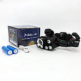 Ліхтар на голову акумуляторний світлодіодний потужний, Портативний світлодіодний налобний ліхтар QU-99, фото 4