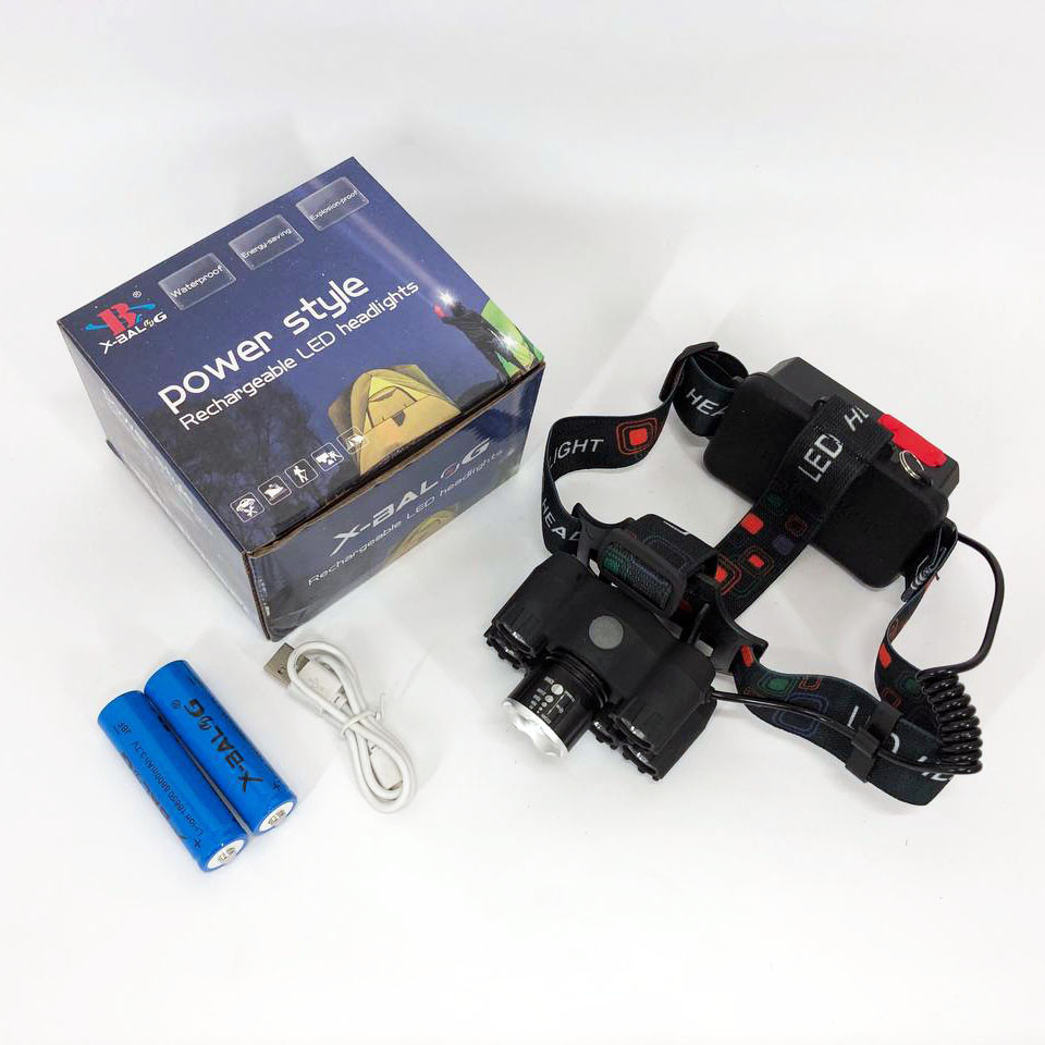 Ліхтар на голову акумуляторний світлодіодний потужний, Портативний світлодіодний налобний ліхтар QU-99, фото 1