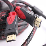 Кабель HDMI - HDMI 10m посилений в обмотці 10м шнур JC-44, фото 5