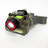 Ліхтар на лоб для риболовлі Police, Тактичний ліхтар на голову з фіксацією голові BE-42, фото 3