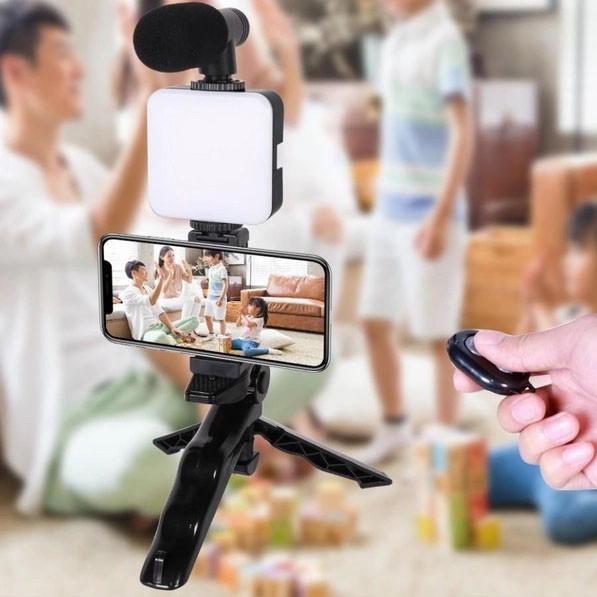 Кільцеве світло з тримачем 4в1, Світло для селфі, Світлодіодне освітлення для блогера FV-23, фото 1