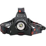 Ліхтар на лоб для риболовлі Police Bailong BL-T32-P50, Ліхтарик акумуляторний наголовний YI-48, фото 7