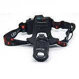 Ліхтар на лоб для риболовлі Police Bailong BL-T32-P50, Ліхтарик акумуляторний наголовний YI-48, фото 5