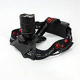 Ліхтар на лоб для риболовлі Police Bailong BL-T32-P50, Ліхтарик акумуляторний наголовний YI-48, фото 3