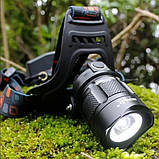 Ліхтар на лоб для риболовлі Police Bailong BL-T32-P50, Ліхтарик акумуляторний наголовний YI-48, фото 4