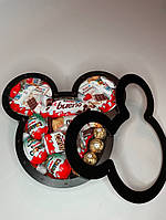 Сладкий подарочный бокс с конфетами Киндер Сюрприз в форме Микки-Мауса