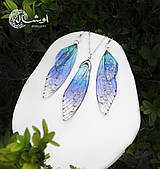 Набір ельфійських прикрас зі смоли "Крила Метелика" сережки та підвіска Aushal JEWELRY