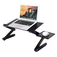Підставка для ноутбука. Алюмінієвий стіл для ноутбука з вентилятором і підставкою для телефону