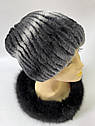 ШАПКА ЖІНОЧА З ХУТРА КРОЛИКА-РЕКСА, фото 7
