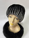 ШАПКА ЖІНОЧА З ХУТРА КРОЛИКА-РЕКСА, фото 4
