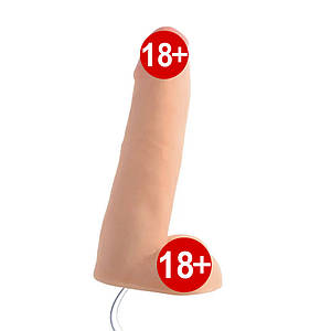 Фалоімітатор з еякуляцією Squirting Dildo реалістичний, беж, 20.3 см х 4.8 см