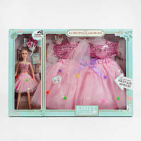 Кукла с аксессуарами QJ 082 A детская юбка, топик, резинка, в коробке