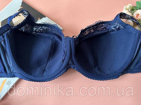 85/90/95/100H Бюстгальтер великого розміру на чашку H, ліфчик на 8 розмір синій, фото 2