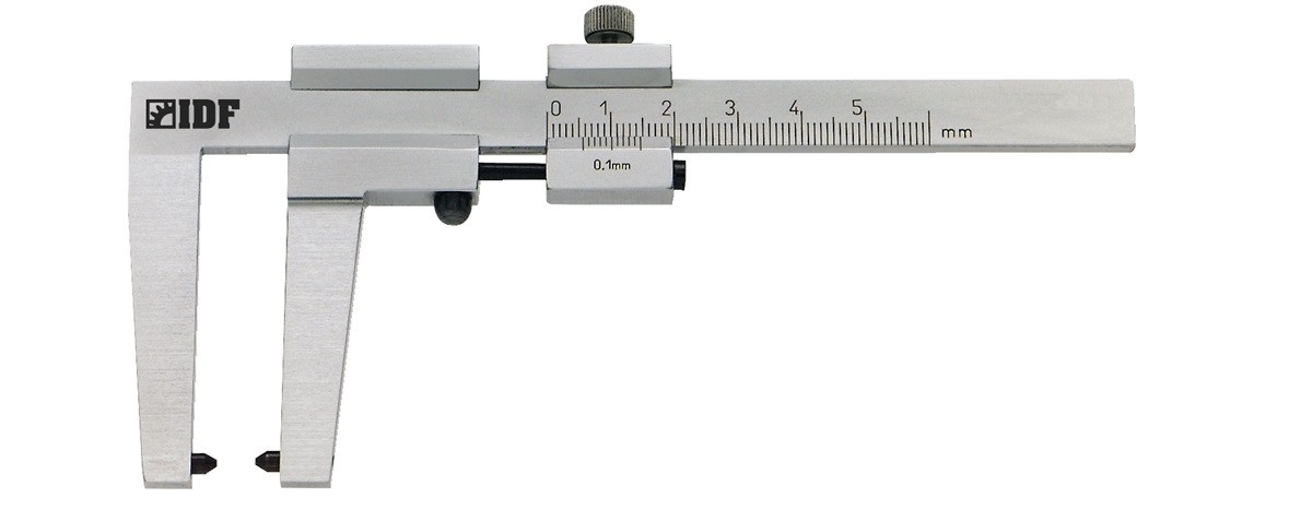 Штангенциркуль канавочный с нониусом 0-50 мм, губ.50 мм, 0.01 мм, IDF(Италия) - фото 1 - id-p369940977