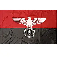 Флаг орел з тризубом УПА (черно-красный) Украины