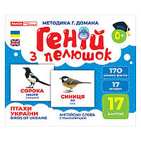 Набор развивающих карточек Гений с пеленок "Птицы Украины" Ранок 10107193У, 17 карточек Dobuy Набір