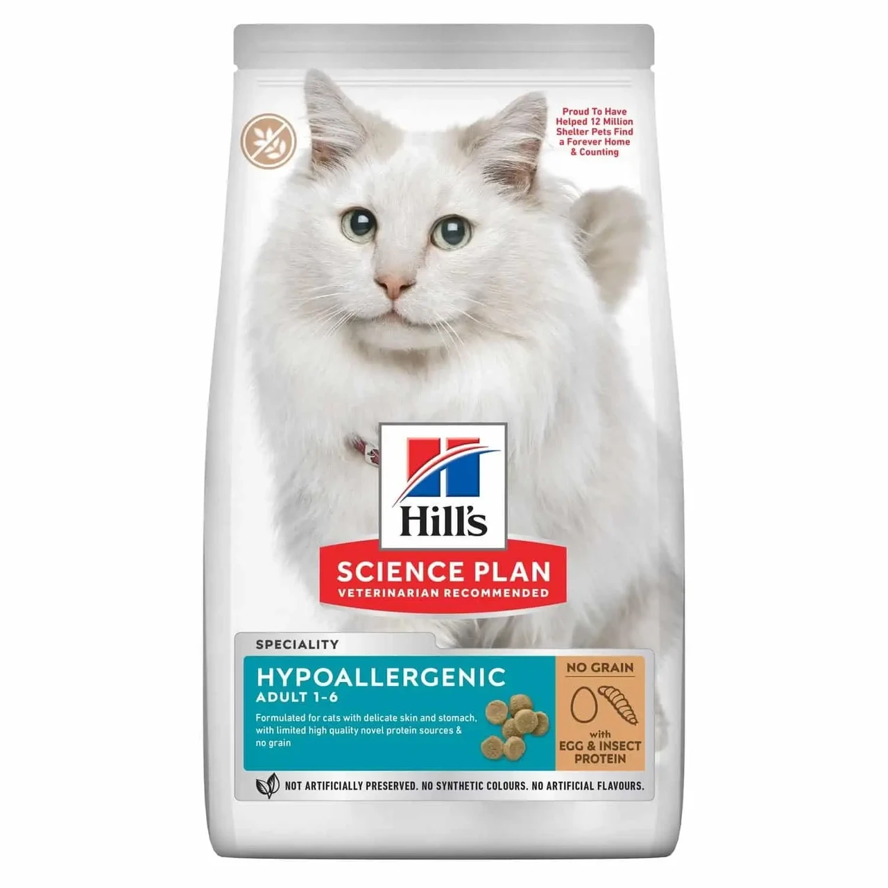 Сухий корм Hill's Science Plan Feline Adult Hypoallergenic для кішок з яйцем та комахами 7 кг