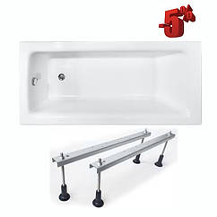 Ванна акрилова Besco 170х75 з ніжками PMD Piramida TALIA