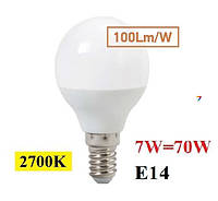 Светодиодная лампа 7W E14 LED Feron LB-195 G45 шар 2700К/4000К 2700K (Теплый белый)