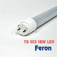 Лампа LED 18W T8 G13 1200mm Feron LB-246 светодиодная в стеклянном корпусе 6400К (холодный белый свет)