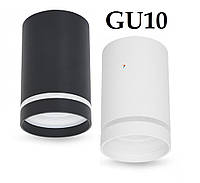 Потолочный светильник цилиндр Feron ML308 MR16 GU10 точечный накладной спот черный, белый
